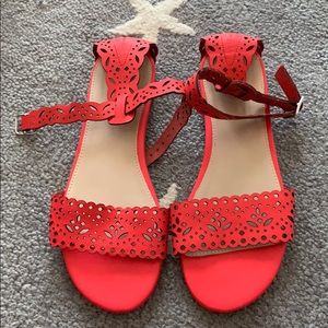 Jcrew coral ankle sandals